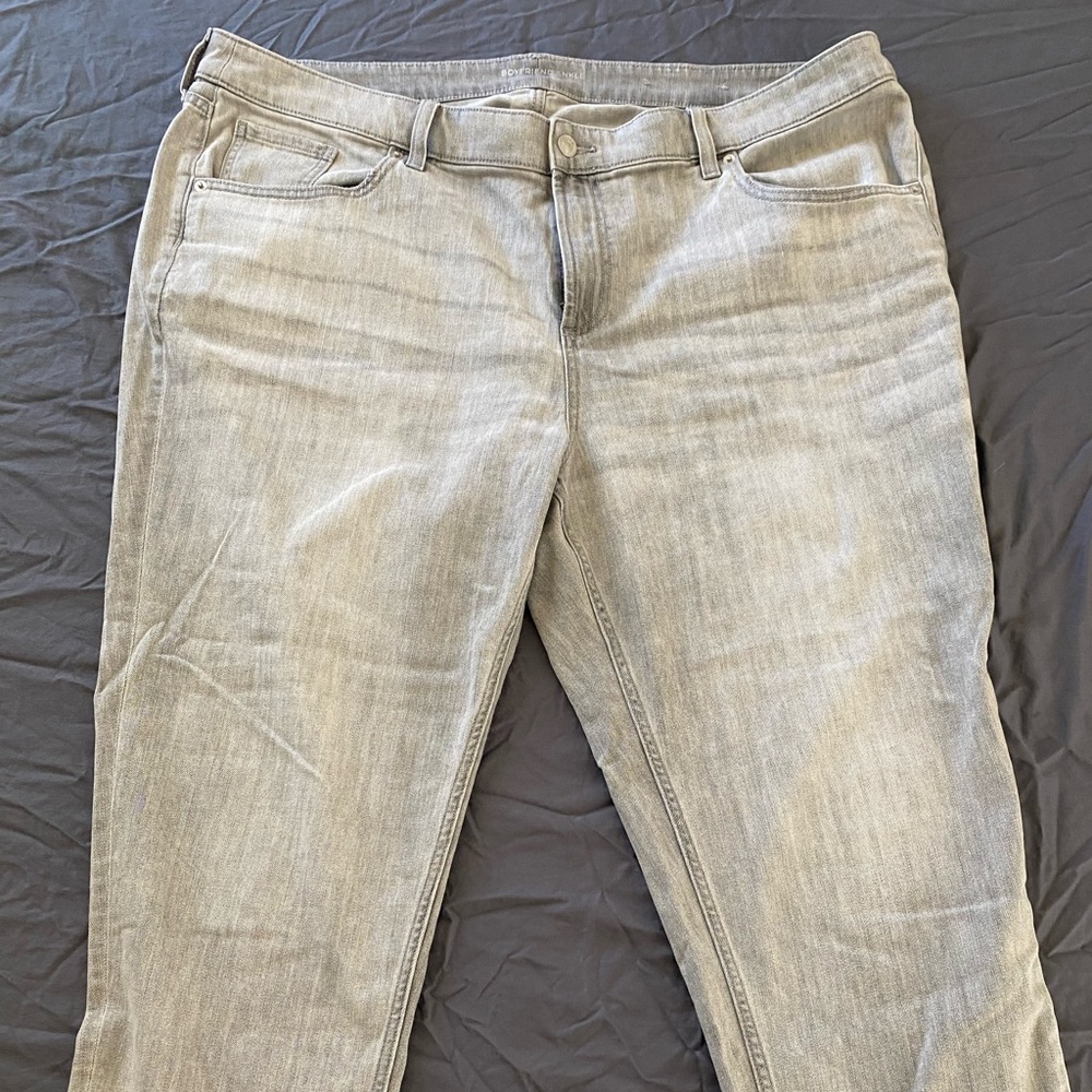Chico’s Boyfriend Ankle jeans - light grey - 20R / Chico’s 4R